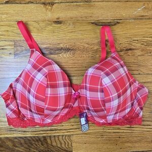 NWT Adore Me Plaid Underwire Bra